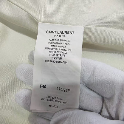 Saint Laurent White Double-Breasted Blazer