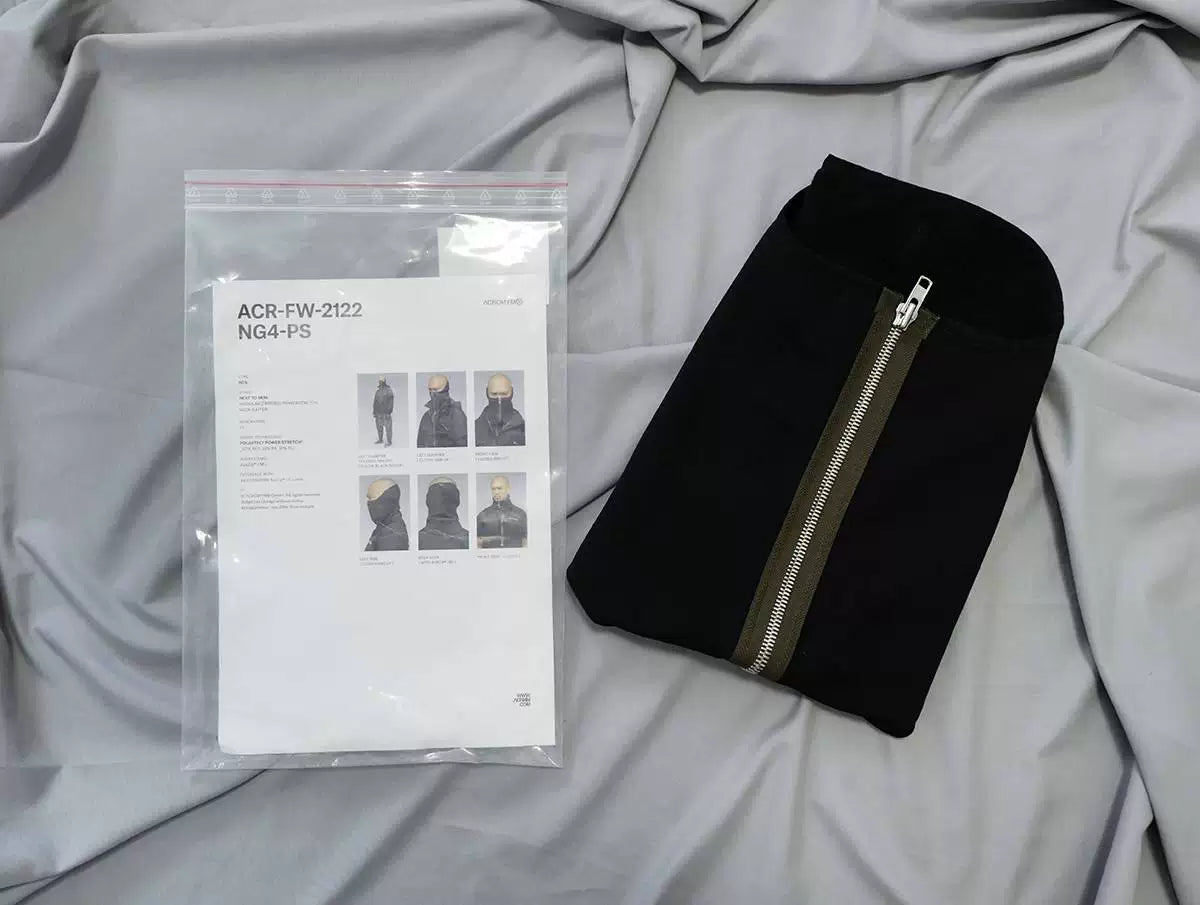 acronym ng4 ps neck gaiter black green