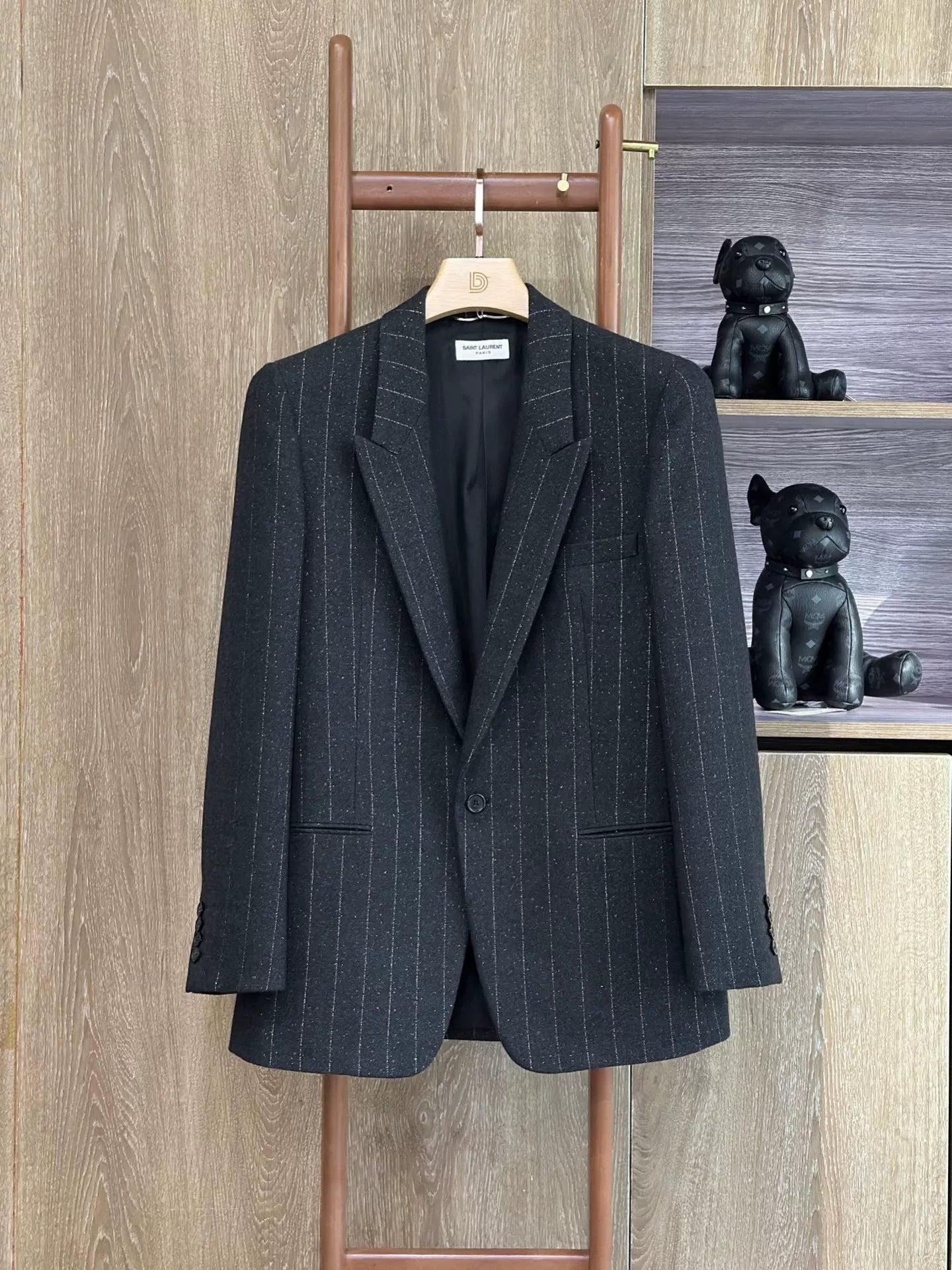 SAINT LAURENT Structured Pinstripe Blazer