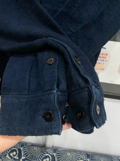 visvim lhamo shirt in dark indigo