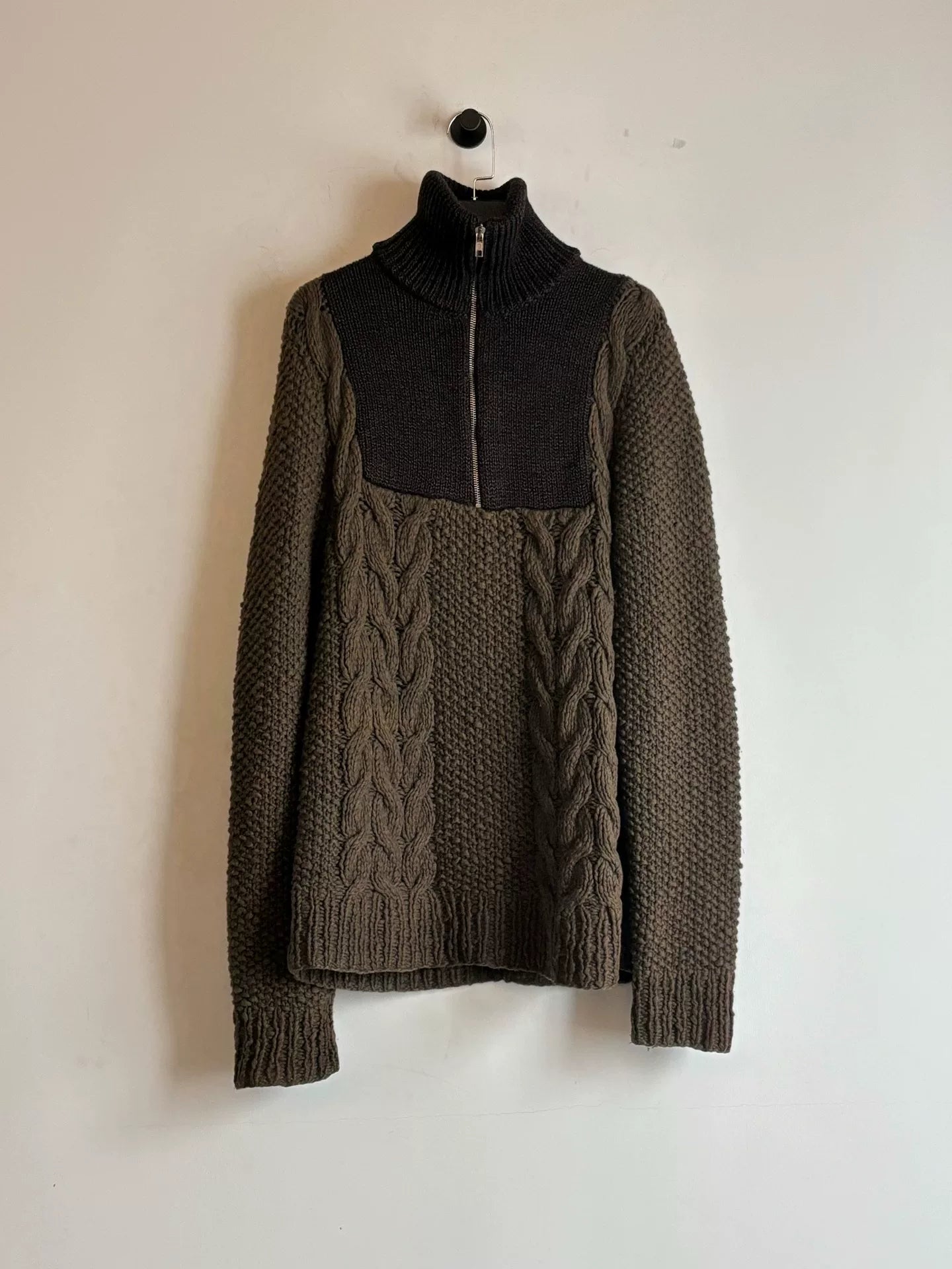 maison martin margiela high neck knit sweater
