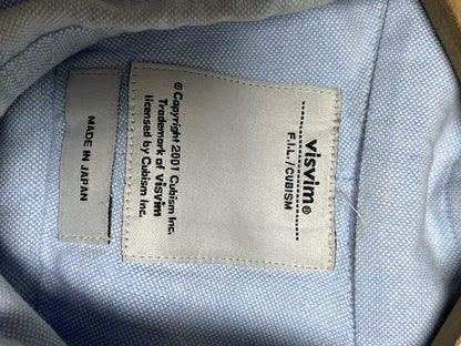 visvim v+v button-up shirt in blue
