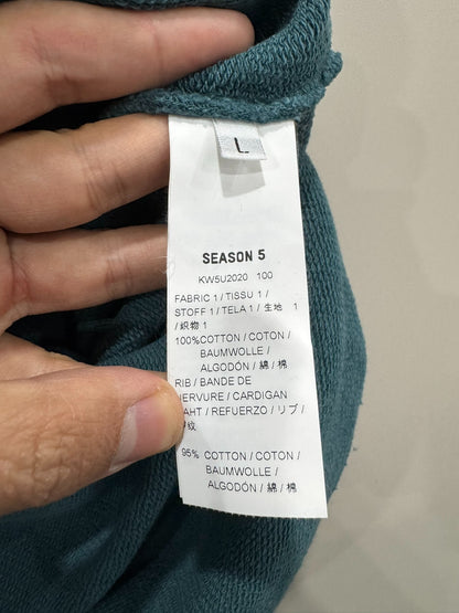 yeezy season 5 blue hoodie size L