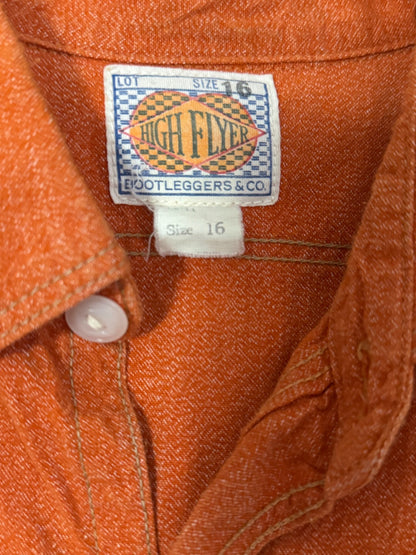 Orange Pepper Salt Fabric Shirt