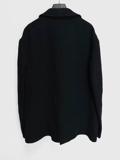 black button-up oversized jacket