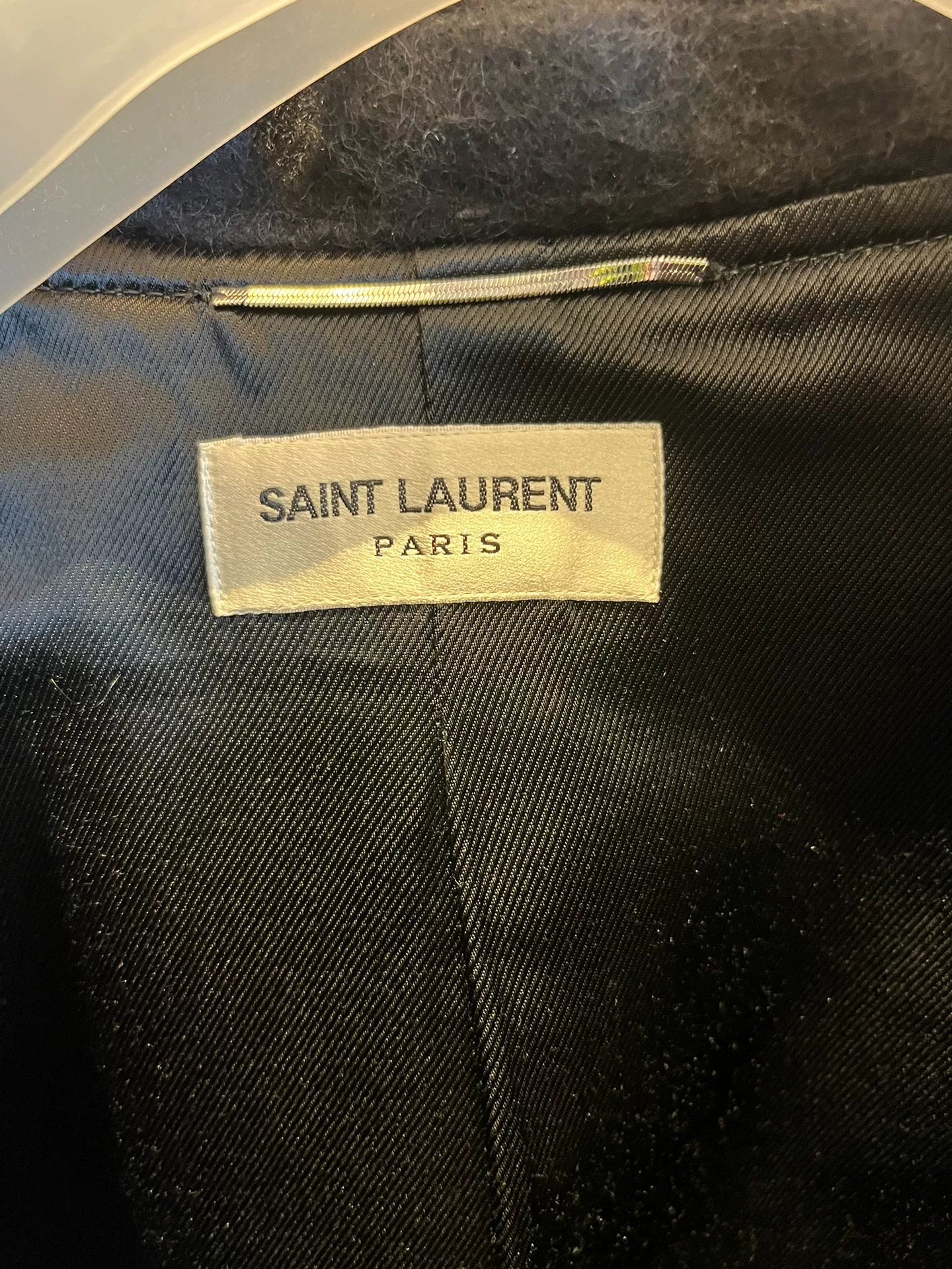 Saint Laurent Black White Fringe Hoodie