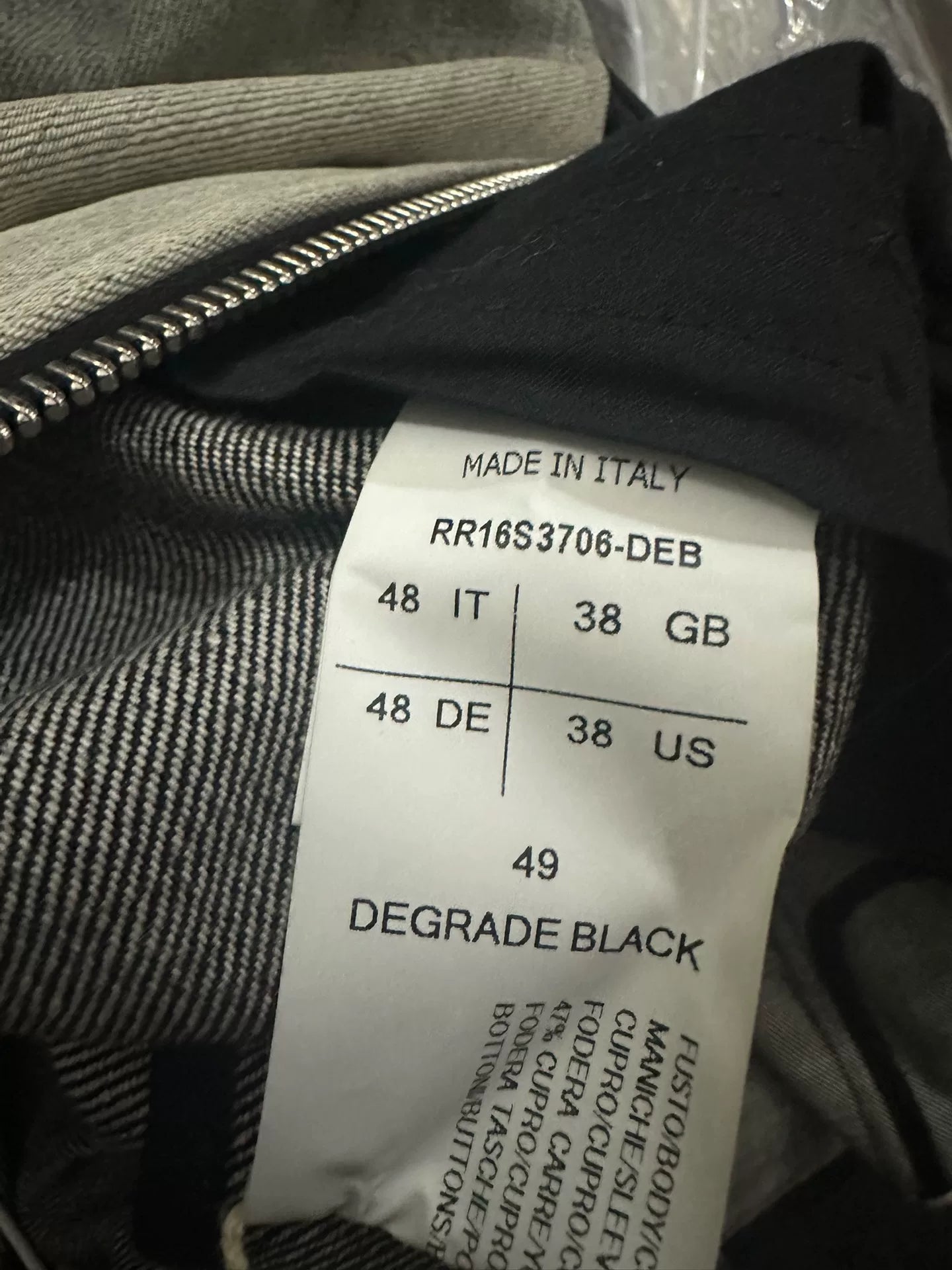 gradient denim jacket with contrast sleeves