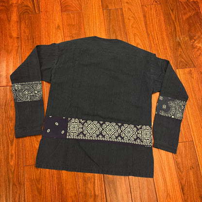 Visvim ICT Kerchief Border Tunic Navy