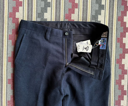blue japan indigo cotton blend casual pants