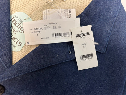 nanamica indigo oversized jacket