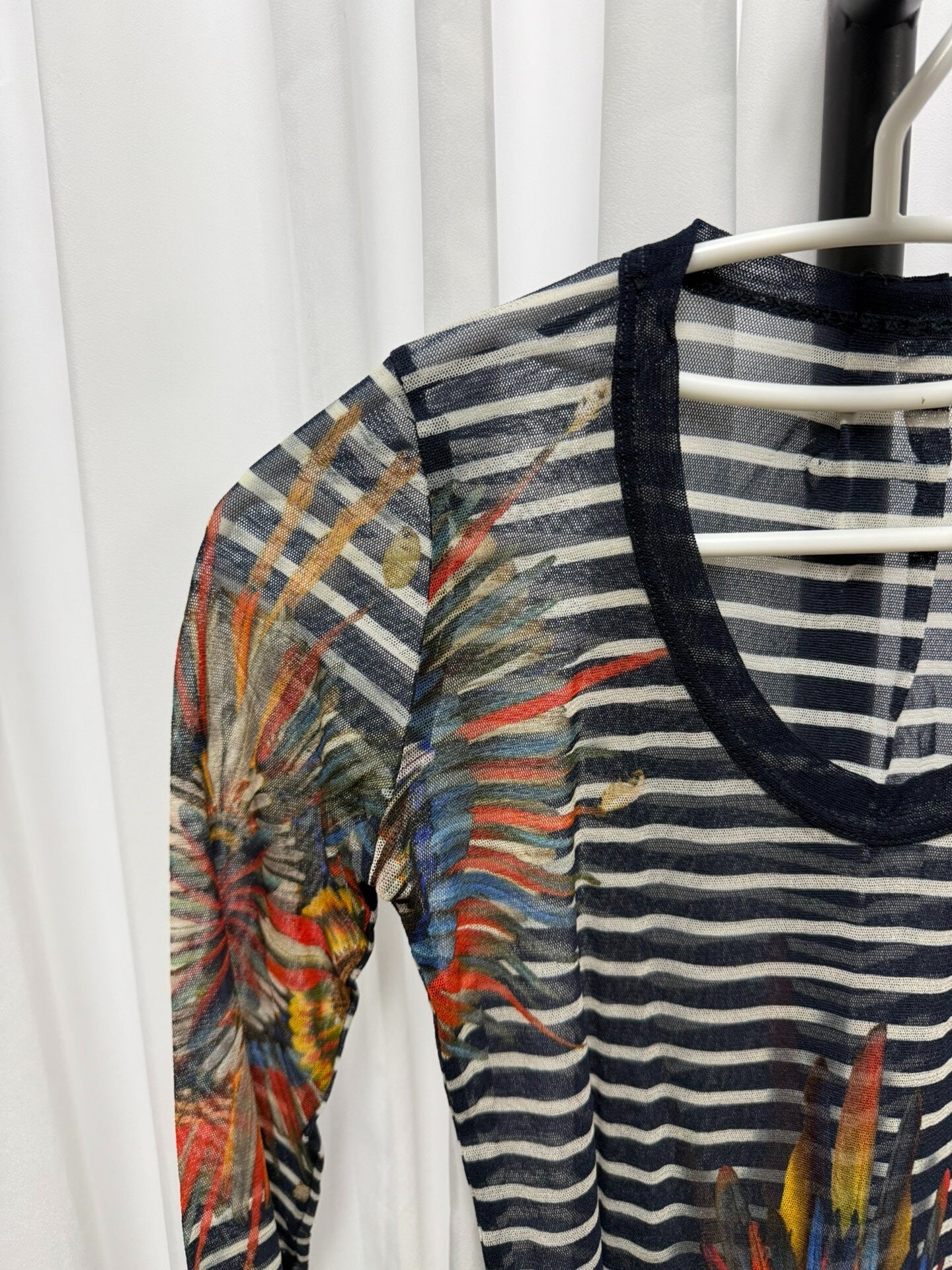 Jean Paul Gaultier Striped Mesh Undergarment