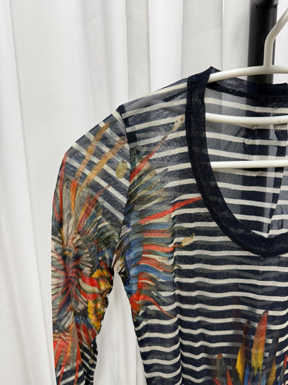 Jean Paul Gaultier Striped Mesh Undergarment