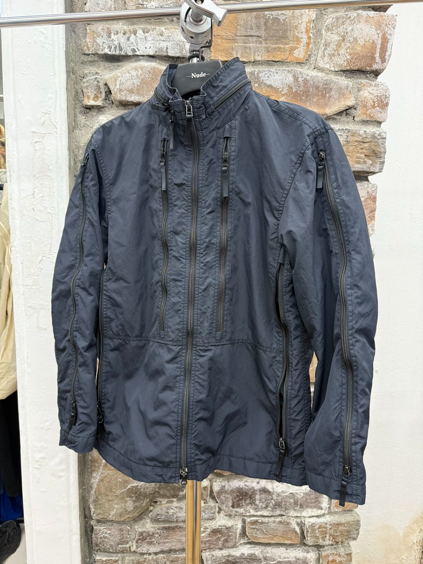 issey miyake zip-up jacket with damaged zipper