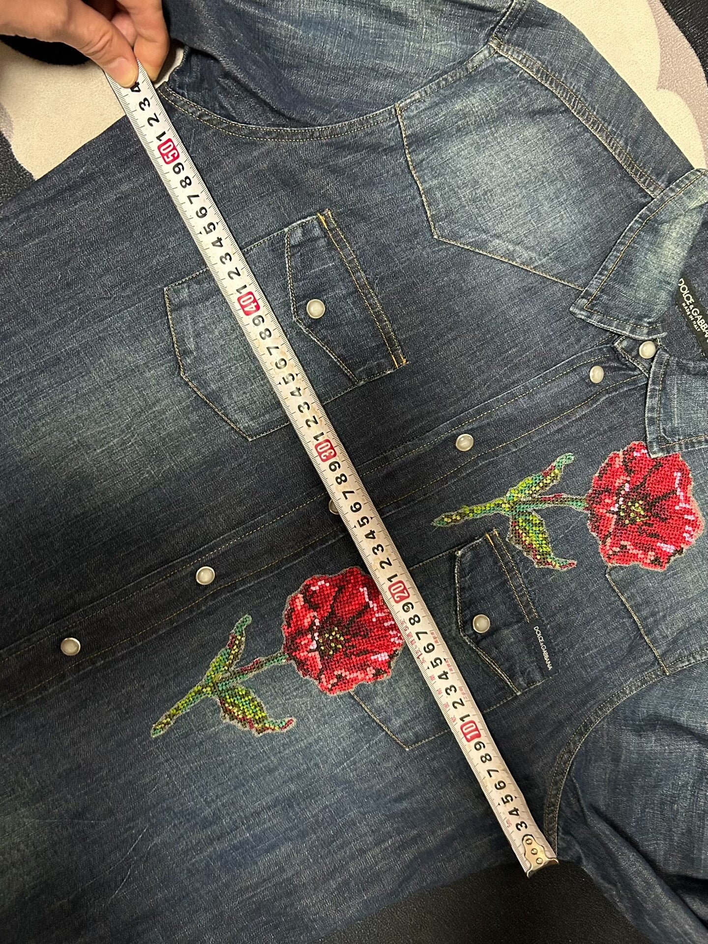Dolce & Gabbana Floral Denim Shirt