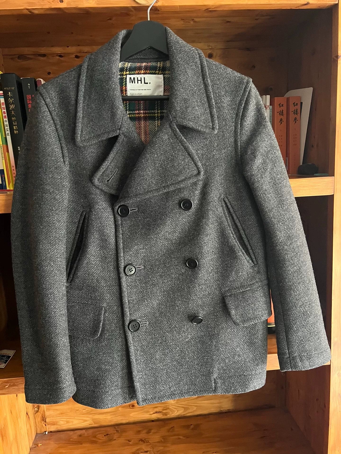gray wool coat by margaret howell