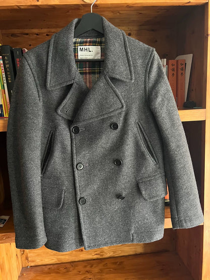 gray wool coat by margaret howell