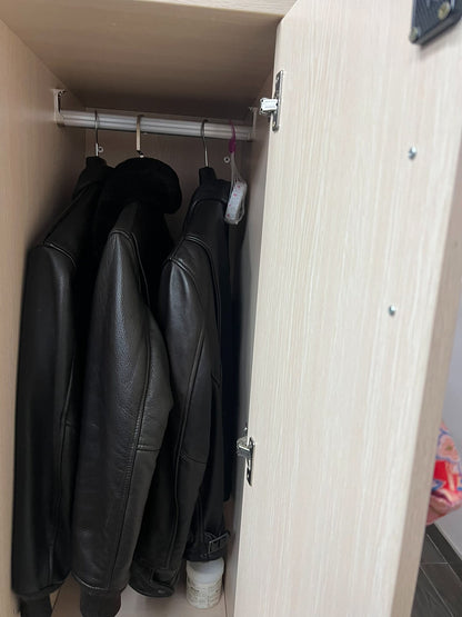 AERO Leather Jacket with Fur Collar