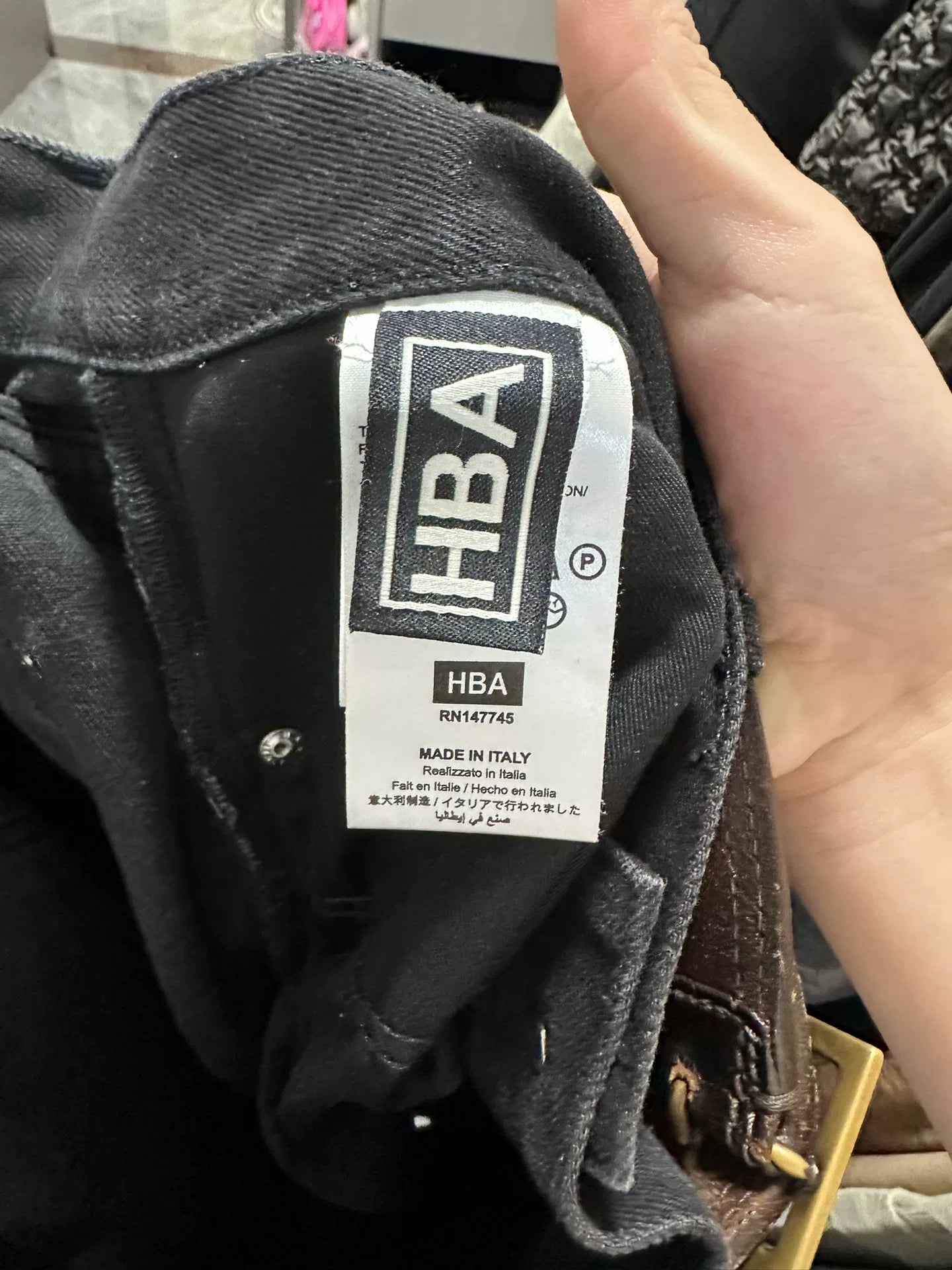 oversized black denim pants by hood by air