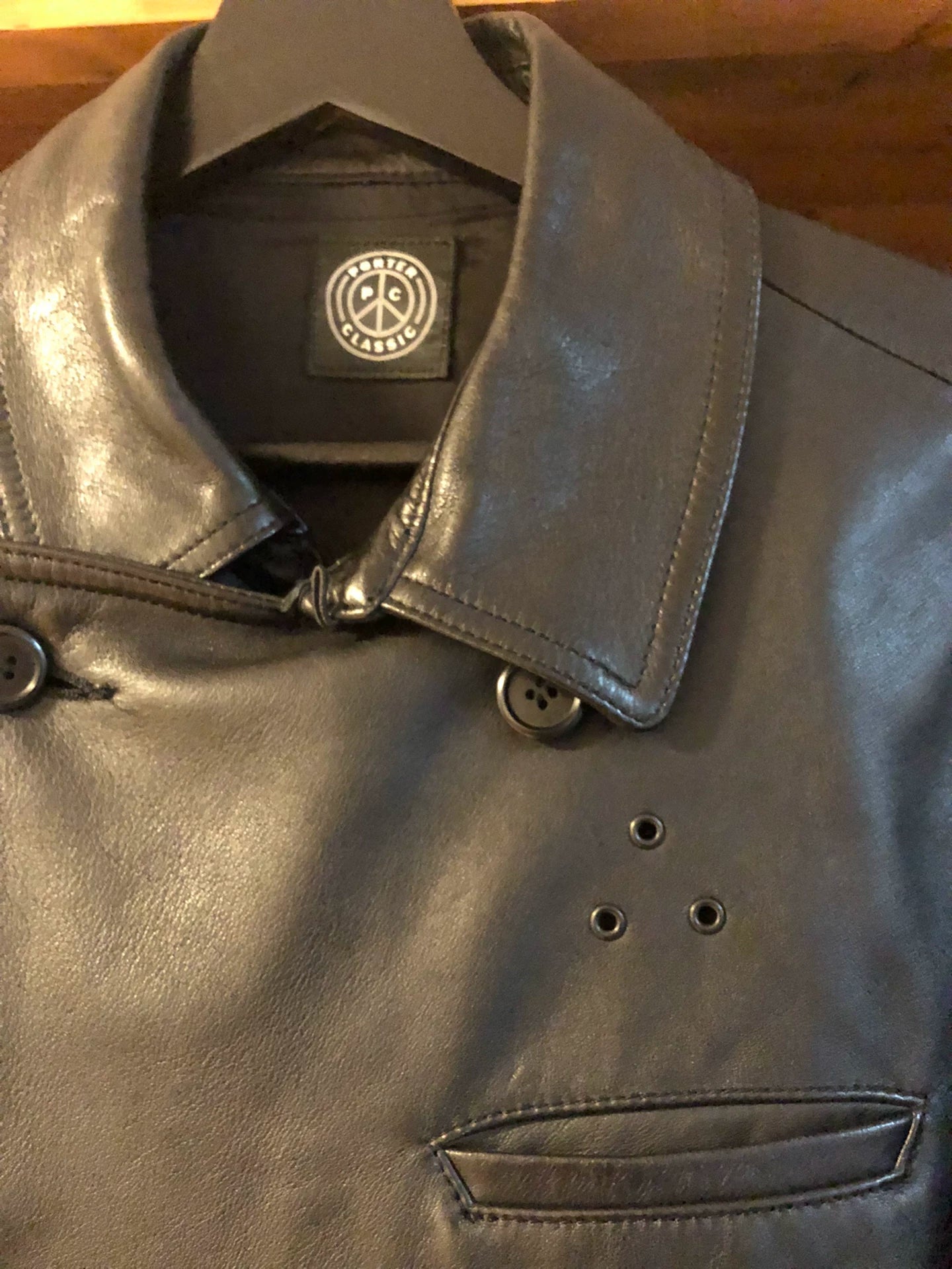 sheep leather double jacket by porter classic