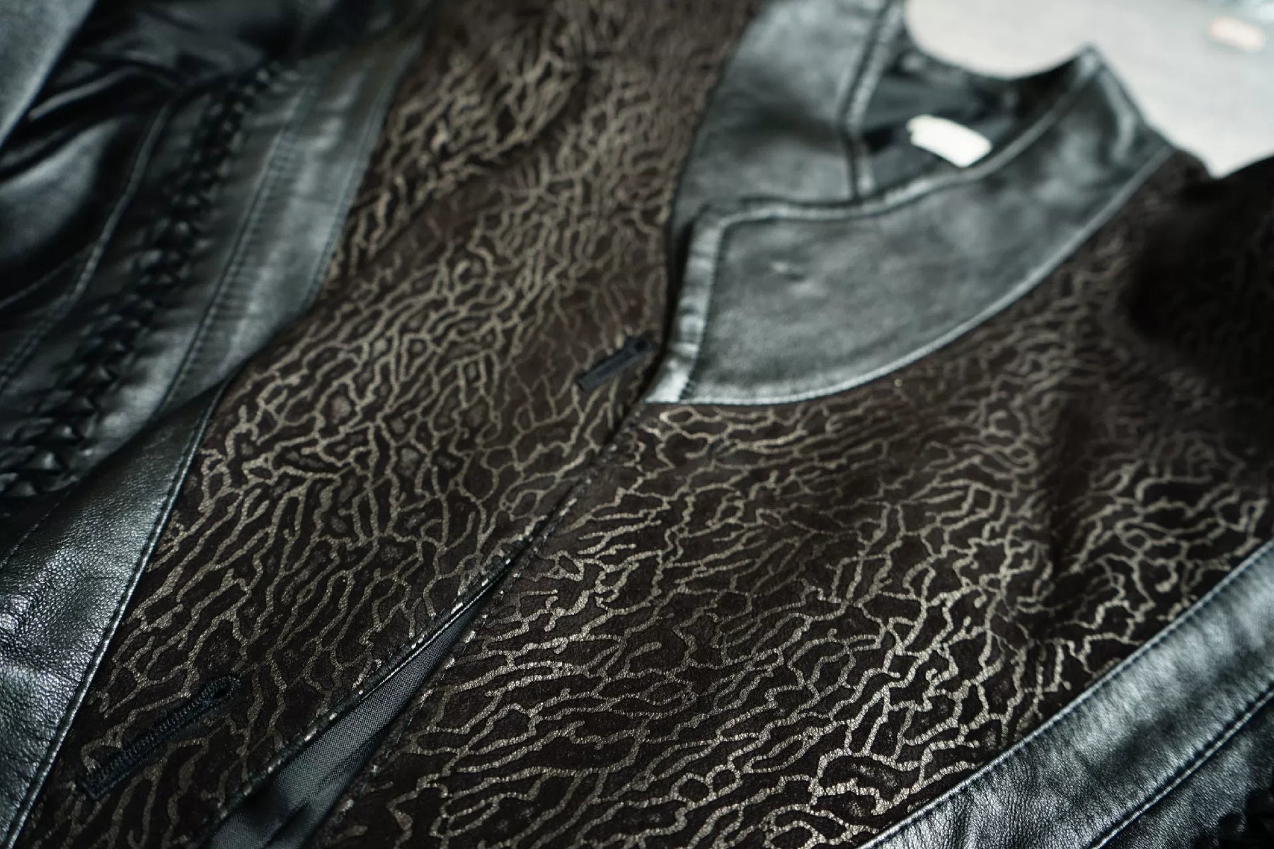 Dries Van Noten Leopard Patchwork Leather Jacket