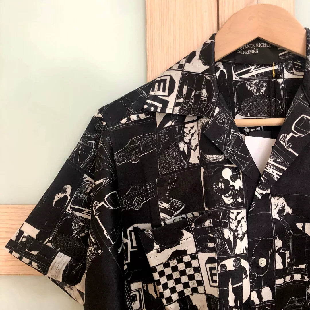 Enfants Riches Déprimés Black Cartoon Shirt