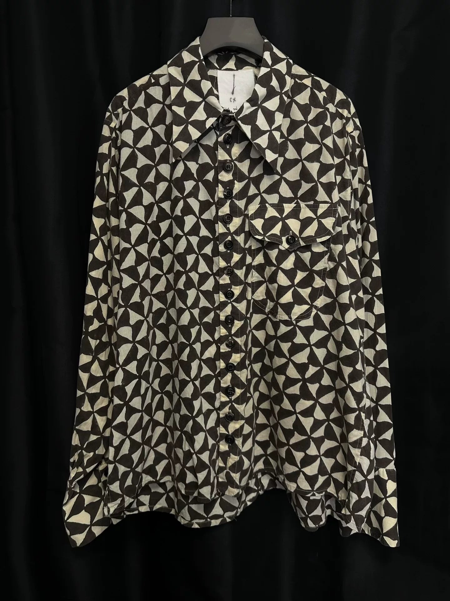 limited edition black and white hand-drawn shirt