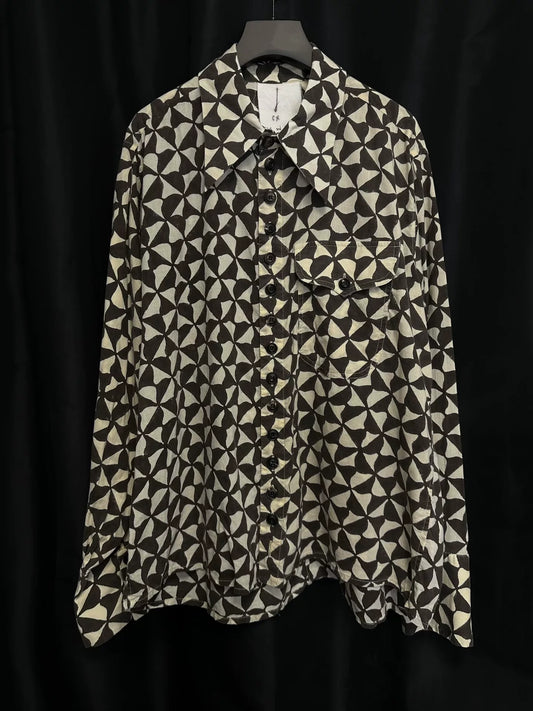 limited edition black and white hand-drawn shirt