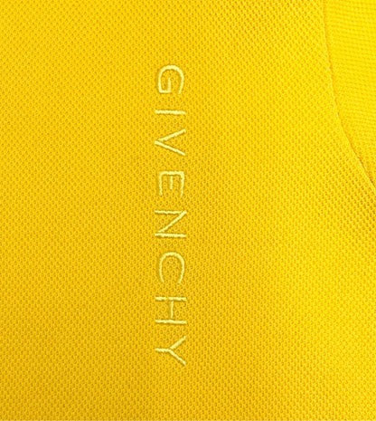 givenchy yellow embroidered logo knit sweater