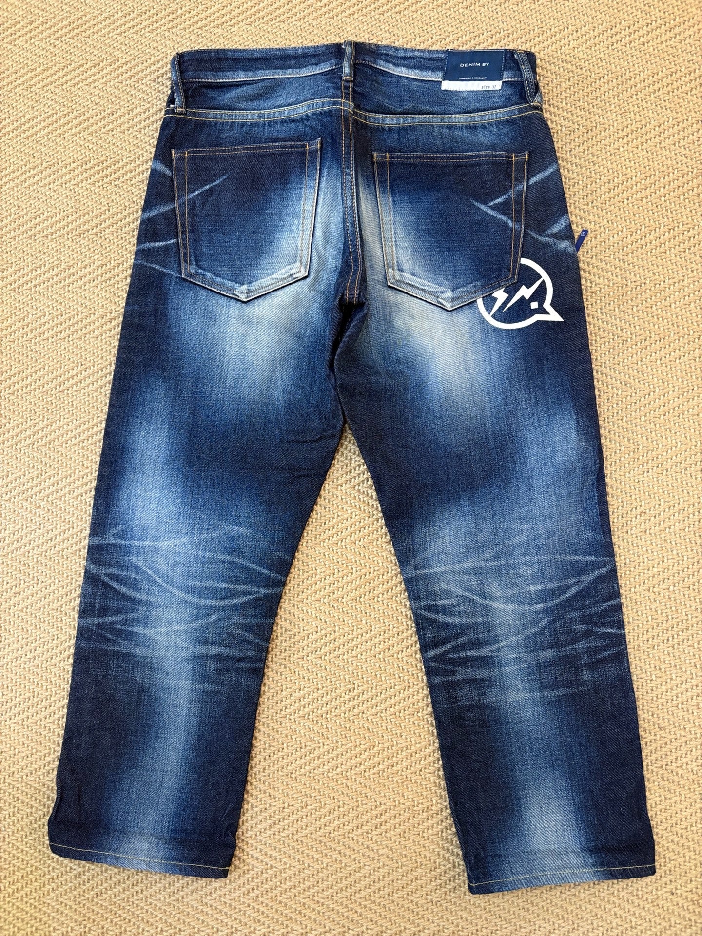 Denim by Vanquish & Fragment Washed Crop Jeans