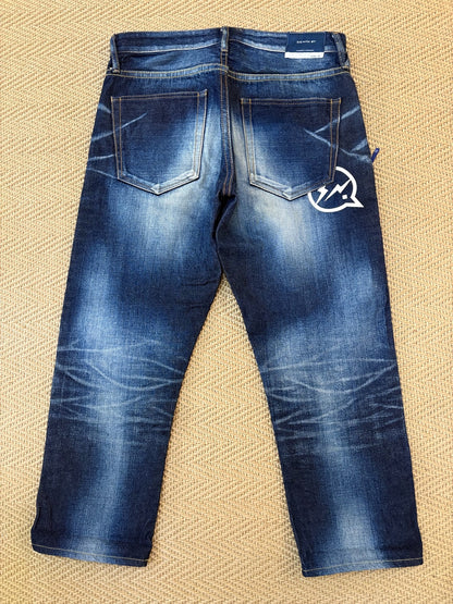 Denim by Vanquish & Fragment Washed Crop Jeans