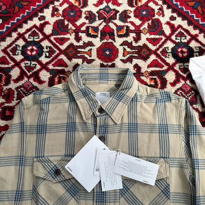 visvim indigo check long sleeve shirt