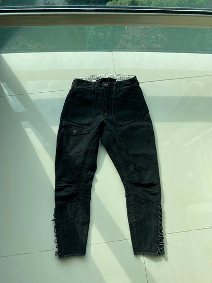 freewheelers black bootlegger pants