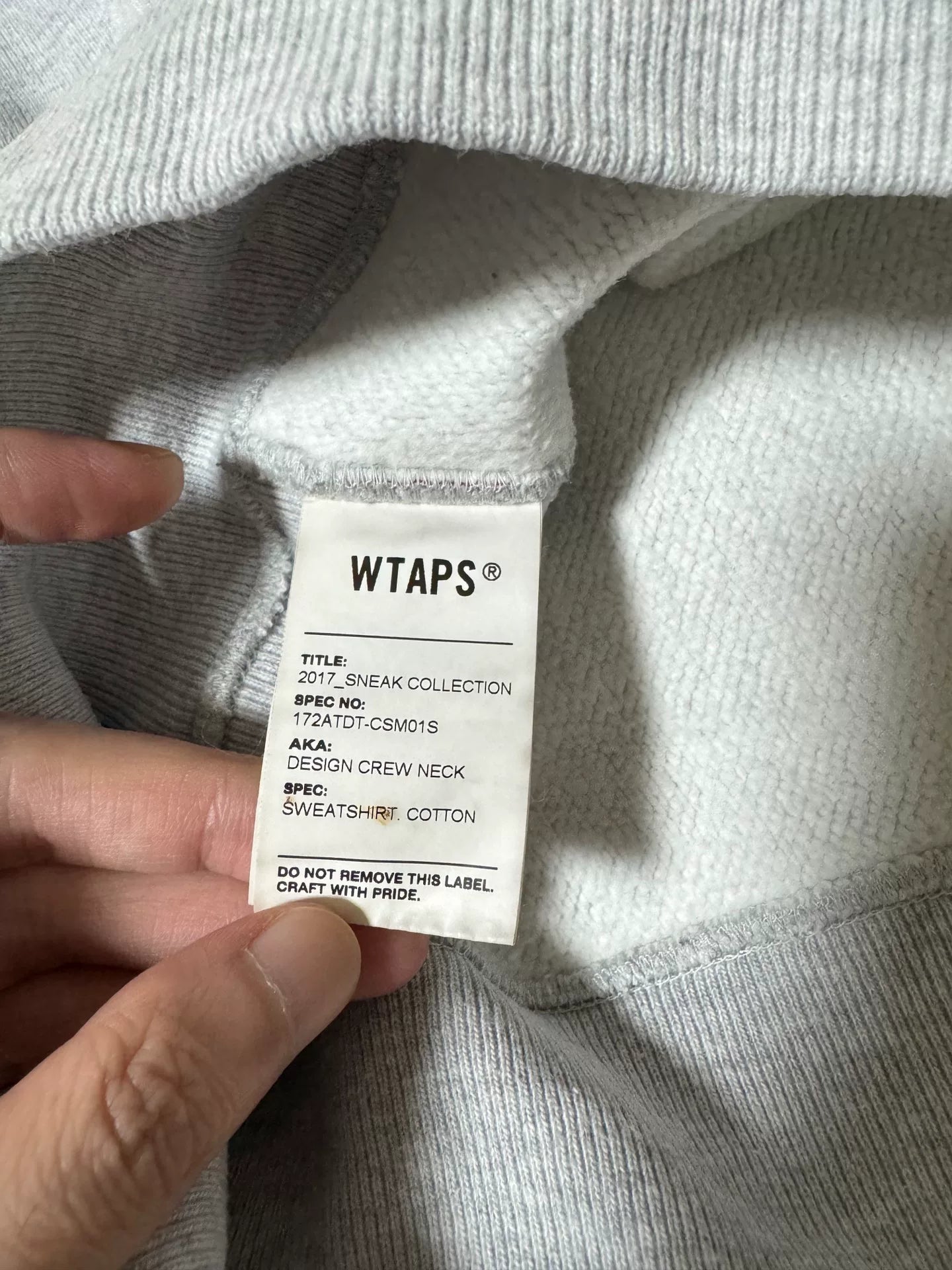 WTAPS 17AW Crewneck Sweatshirt