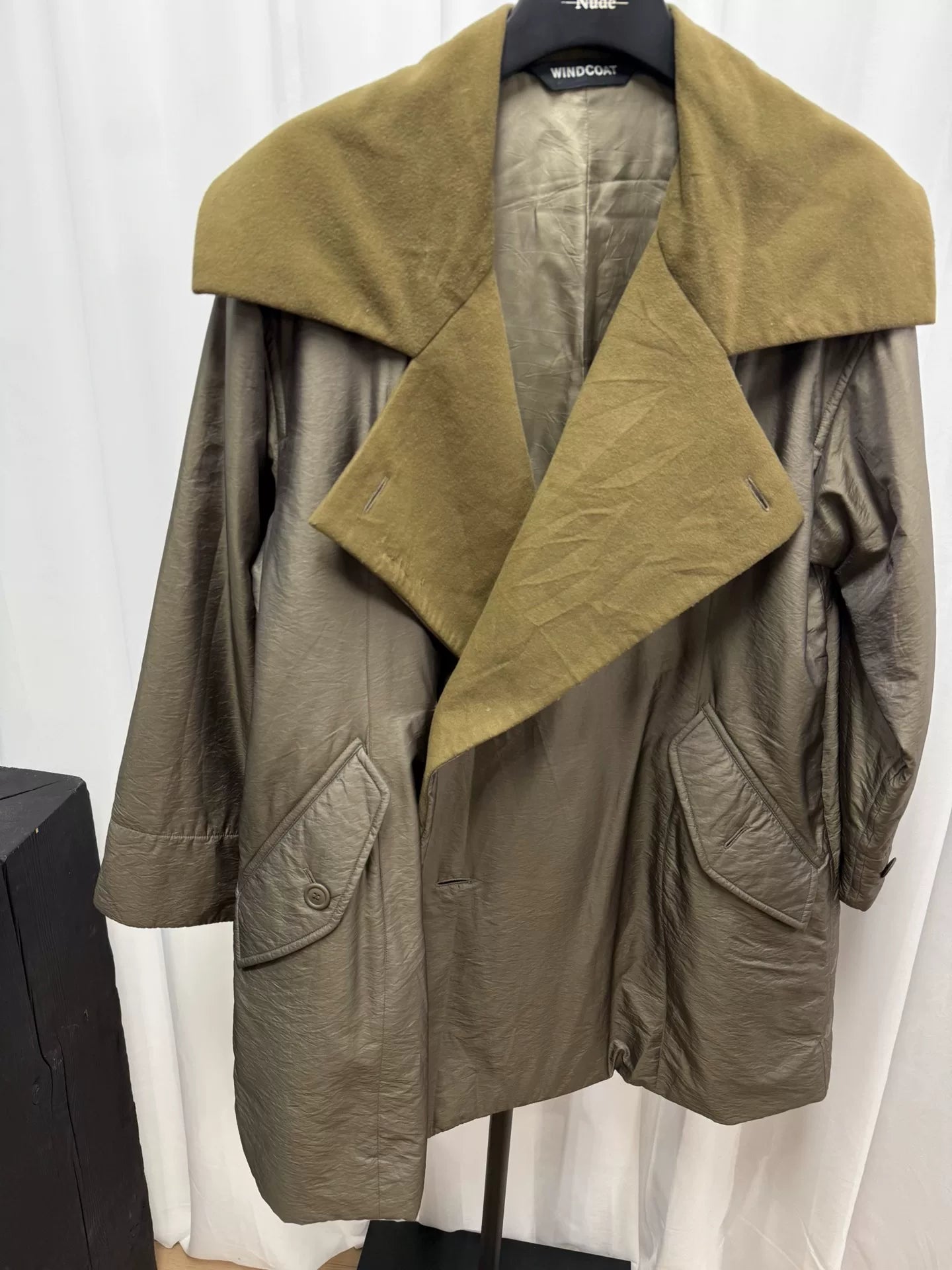 issey miyake oversized windcoat with large collar