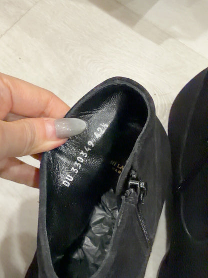 Saint Laurent Black Leather Ankle Boots