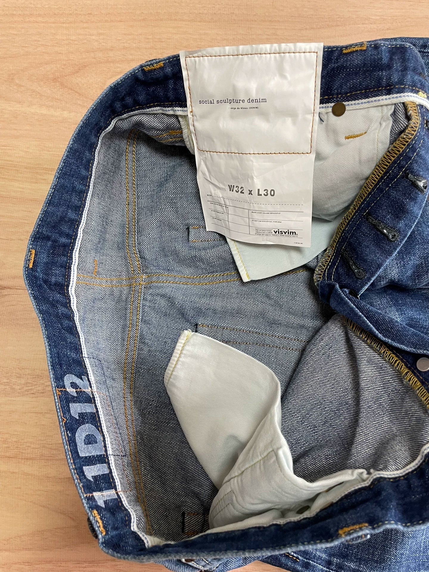 VISVIM SOCIAL SCULPTURE DAMAGED-12 Washed Jeans