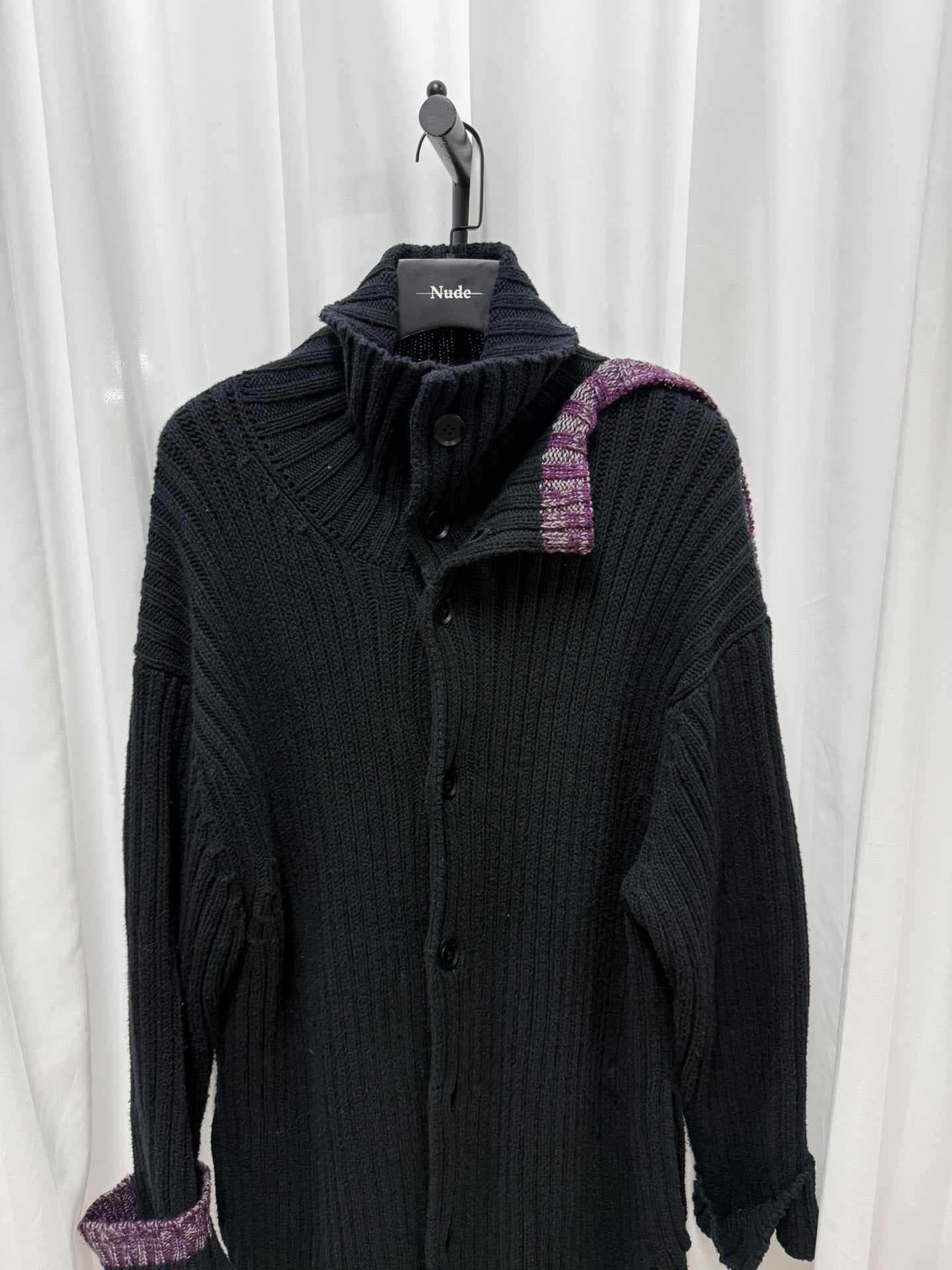 Yohji Yamamoto Pour Homme Patchwork Oversized Sweater Coat Sample