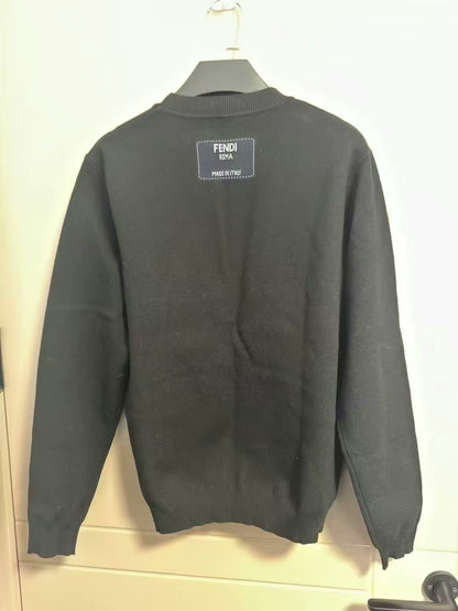 fendi black crew neck sweater size 46