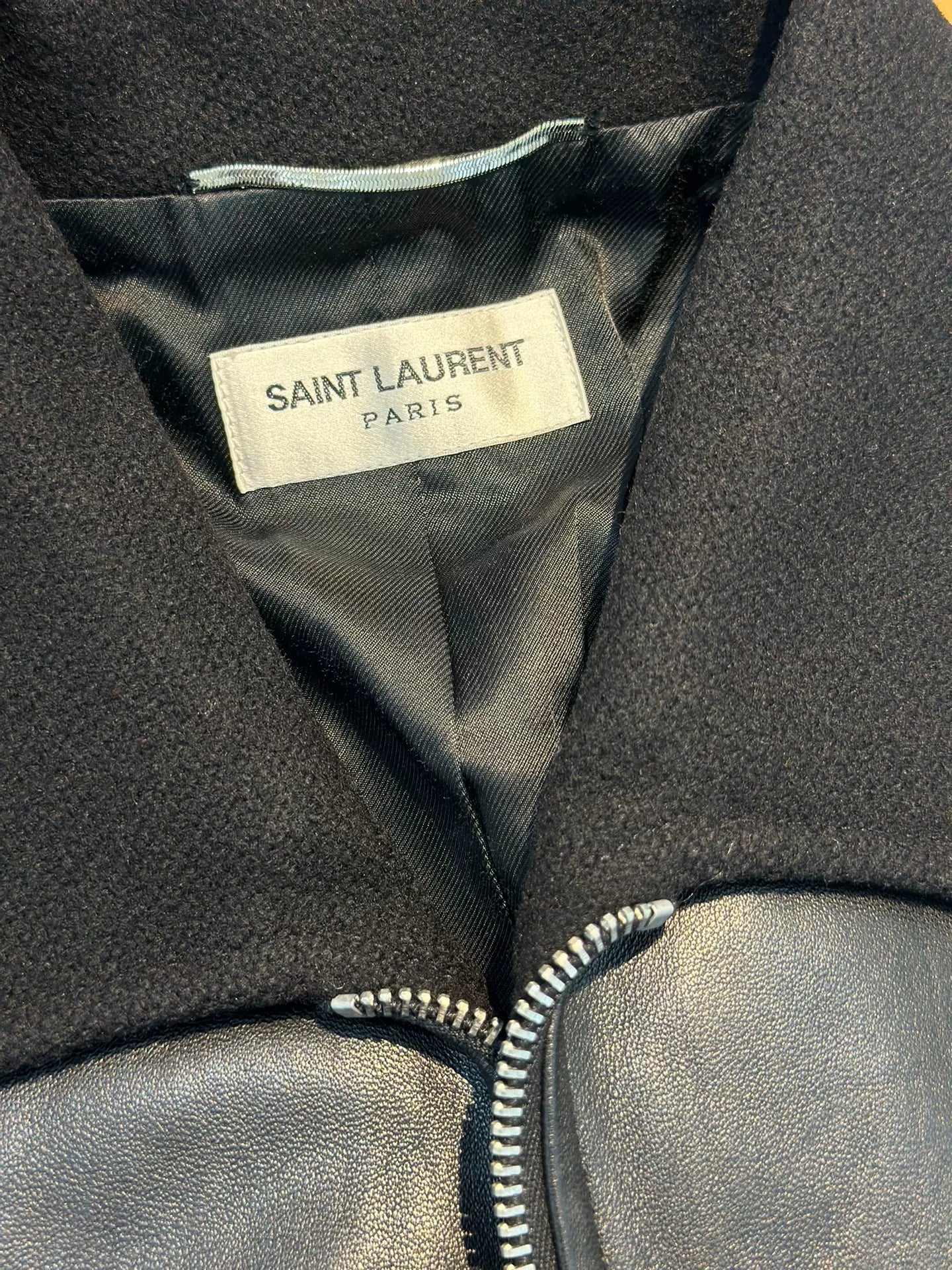 Saint Laurent Black Lambskin Wool Jacket