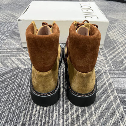 Loewe Sierra Yellow Suede Ankle Boots