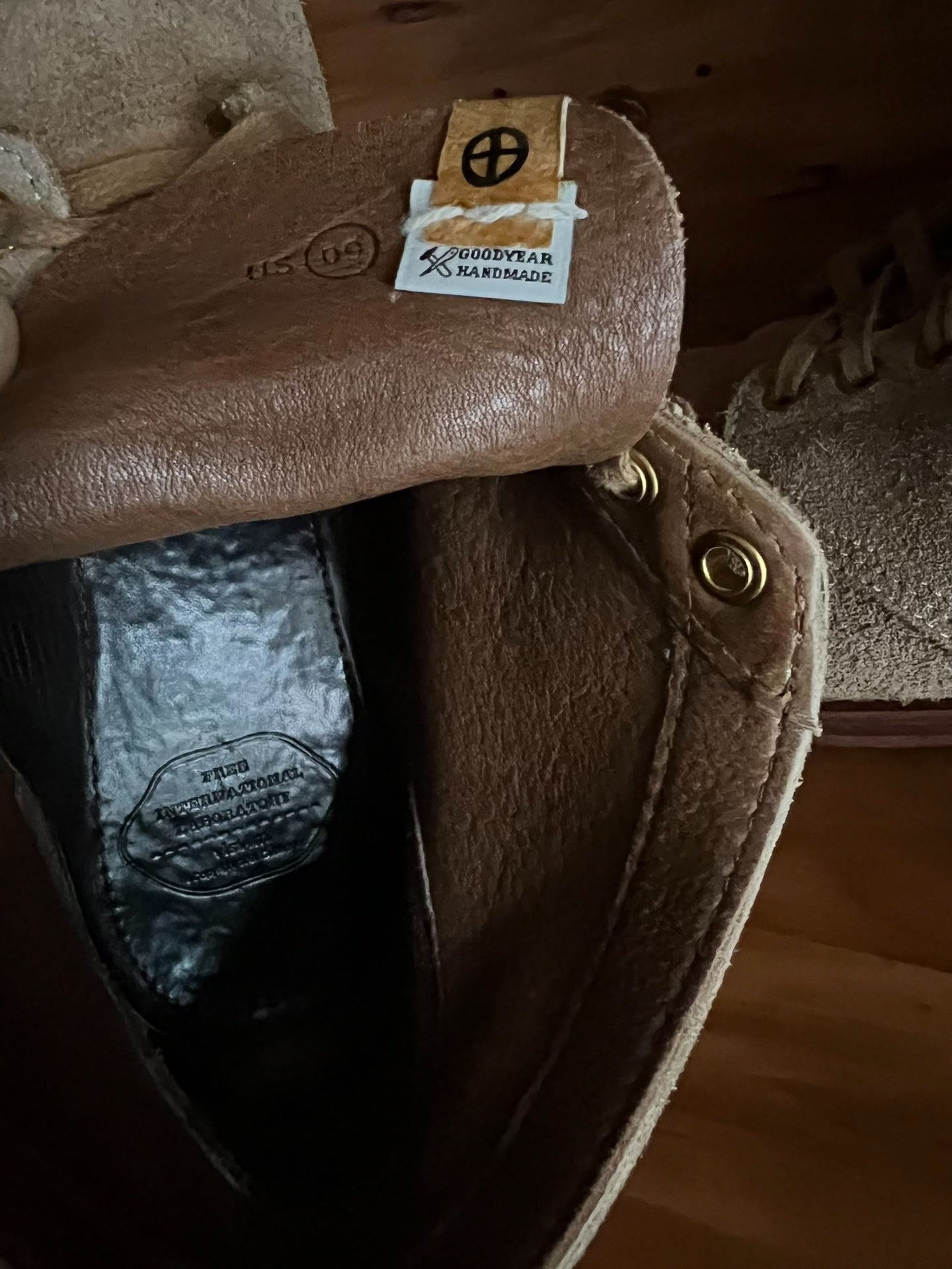 visvim brigadier LT.Brown boots with full accessories