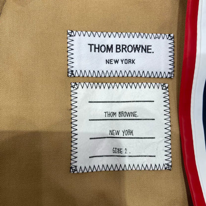 thom browne anchor jacket in navy blue