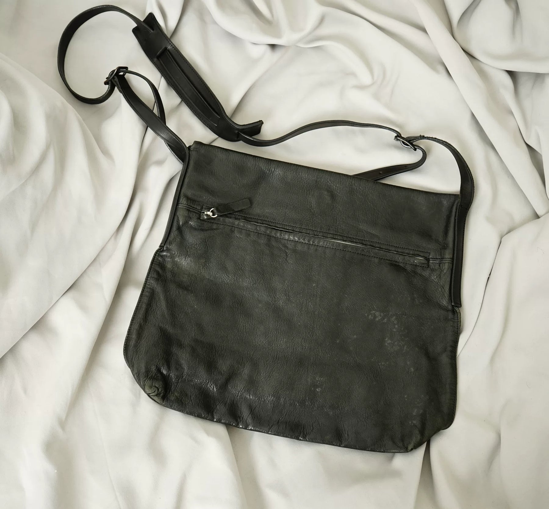 Yohji Yamamoto Cowhide Messenger Crossbody Bag