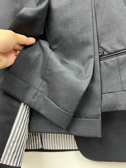 thom browne charcoal blazer and pants set