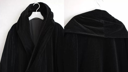 Yohji Yamamoto Velvet Hooded Coat