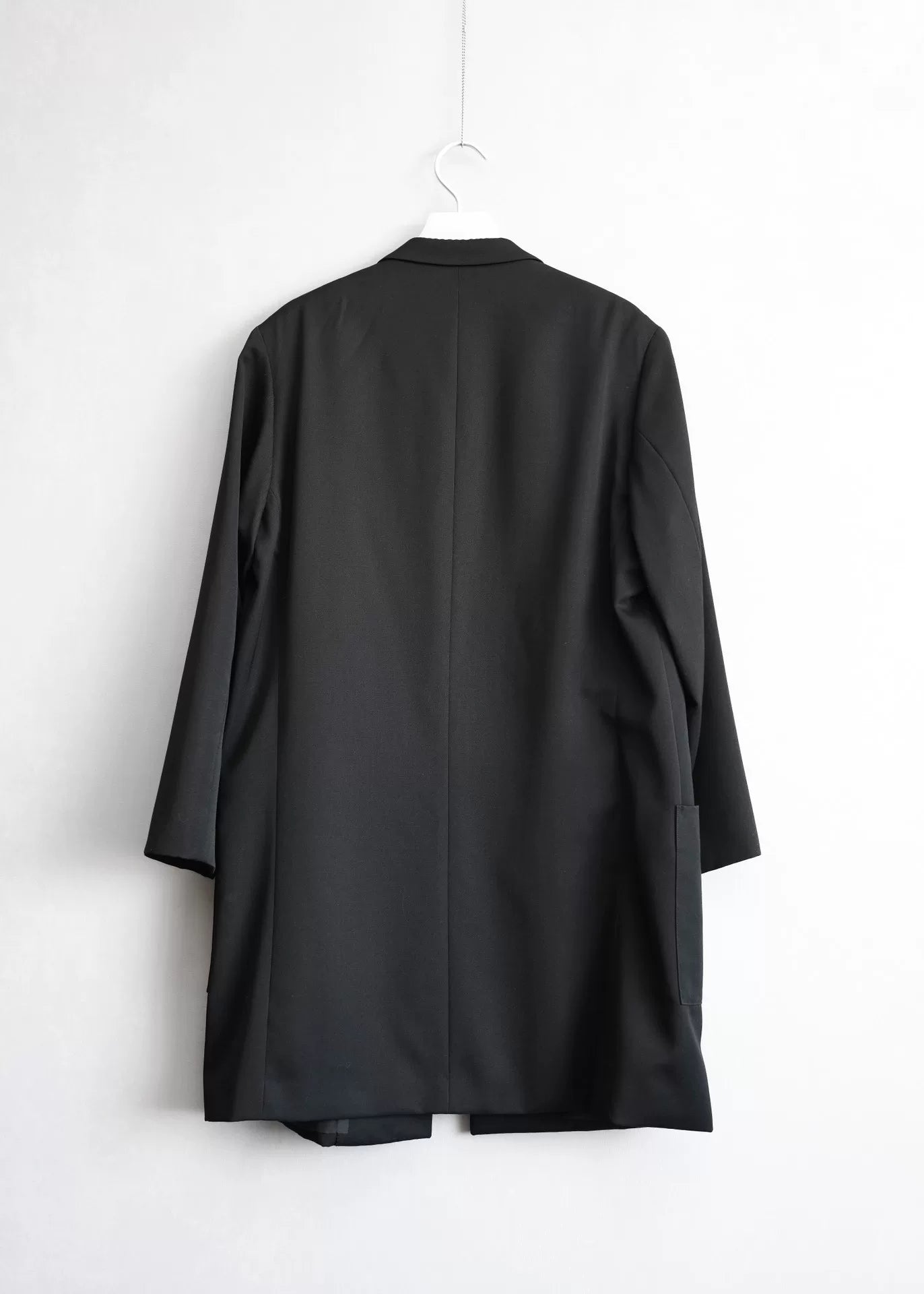 Yohji Yamamoto Black Long Coat Without Buttons