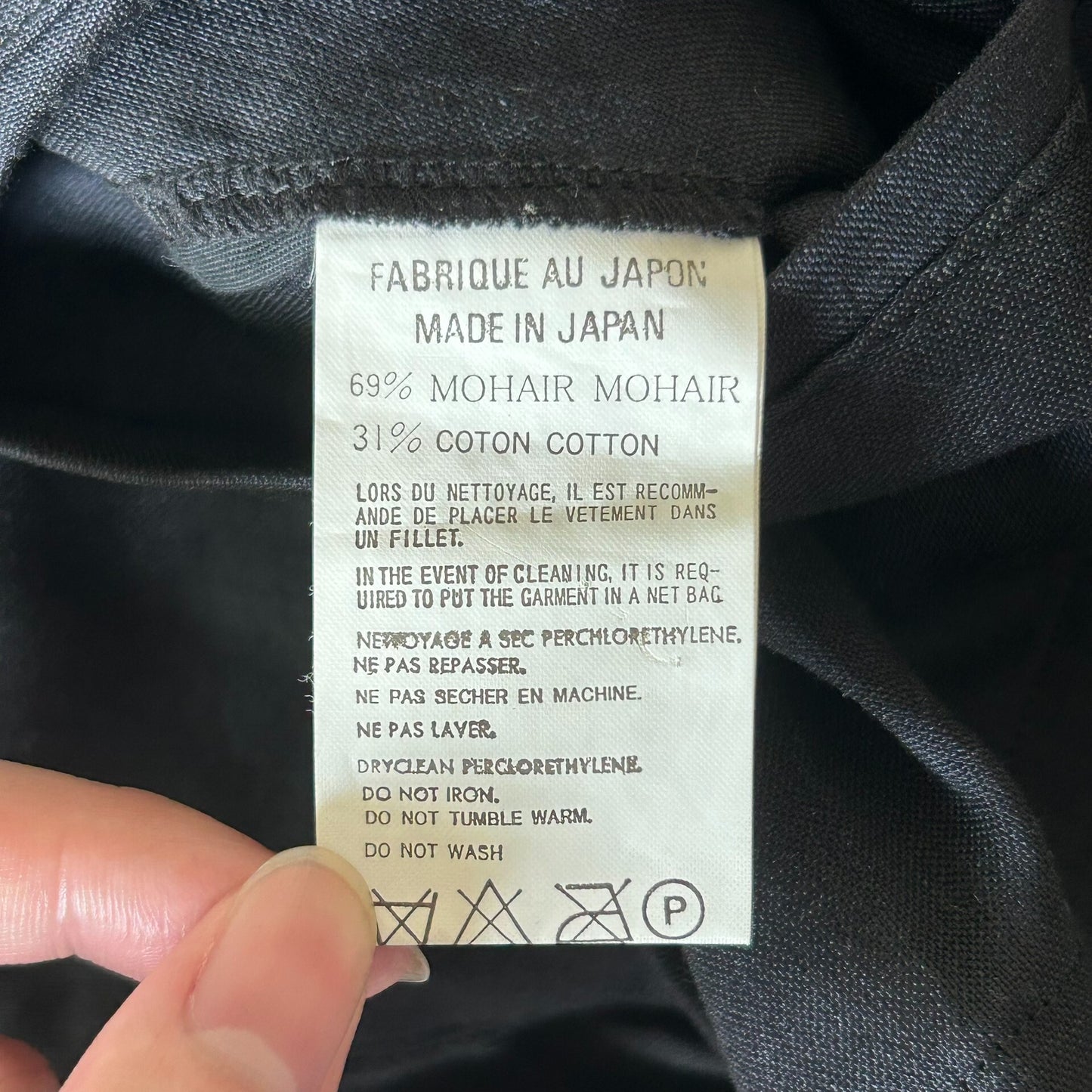 Yohji Yamamoto 01SS Mohair Pleated Blazer
