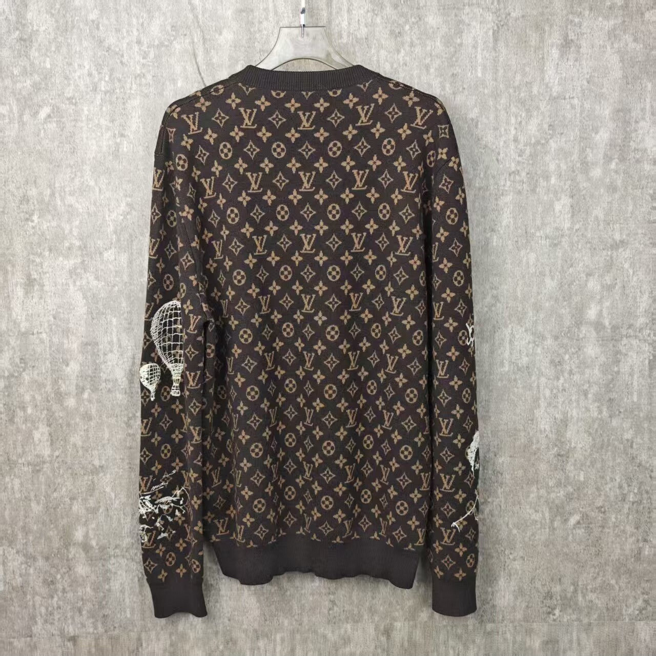 louis vuitton brown sweatshirt with unique design