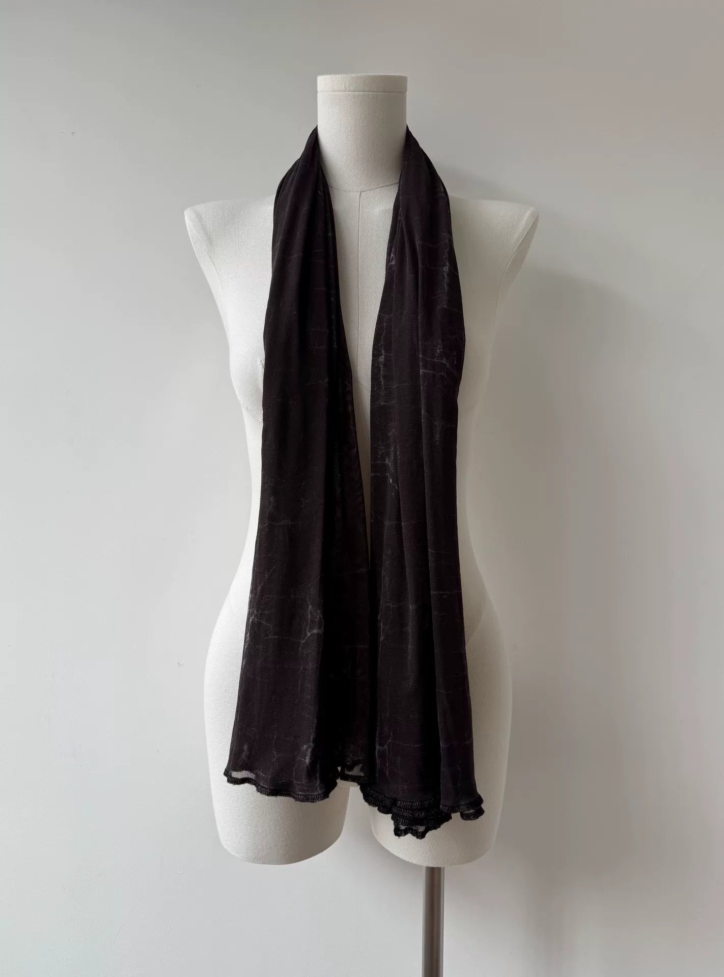 Jean Paul Gaultier Sheer Glitter Scarf Wrap