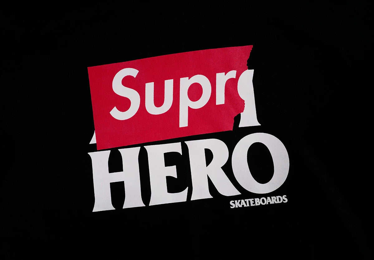 supreme x anti hero zip up hooded sweatshirt